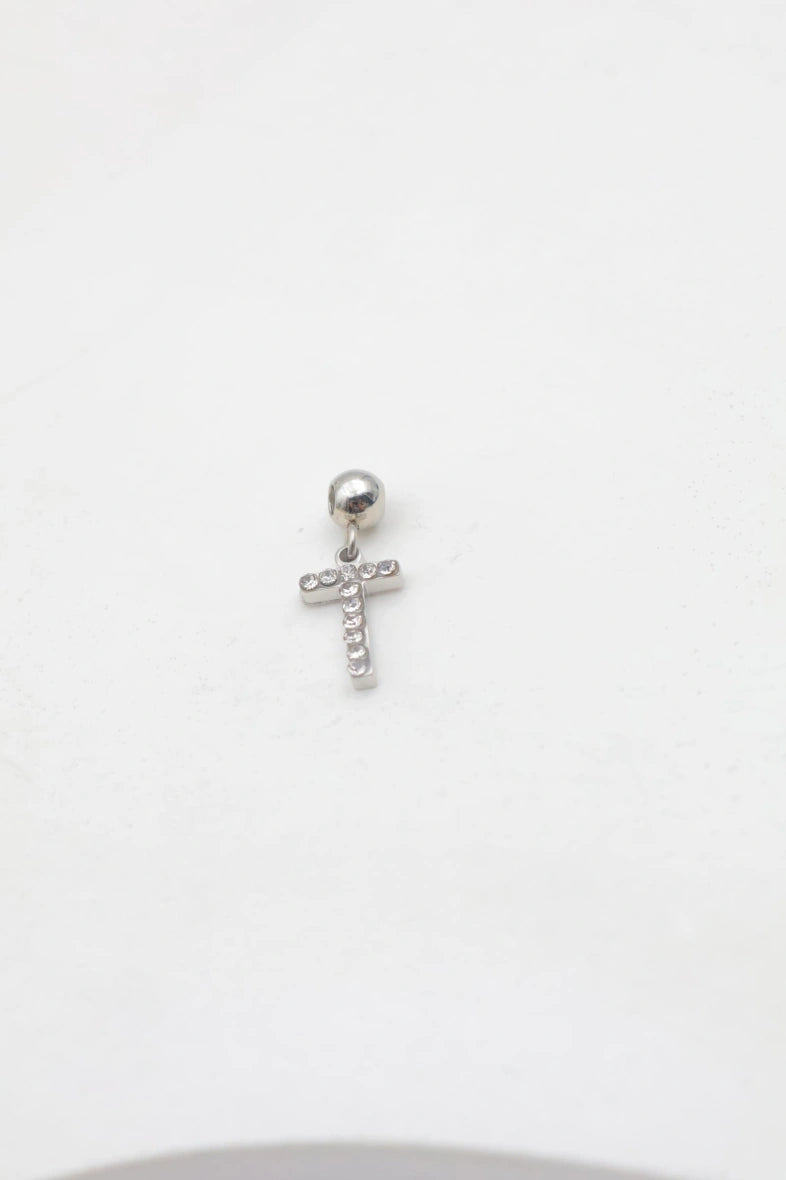 Pendentif lettre T - ARGENT