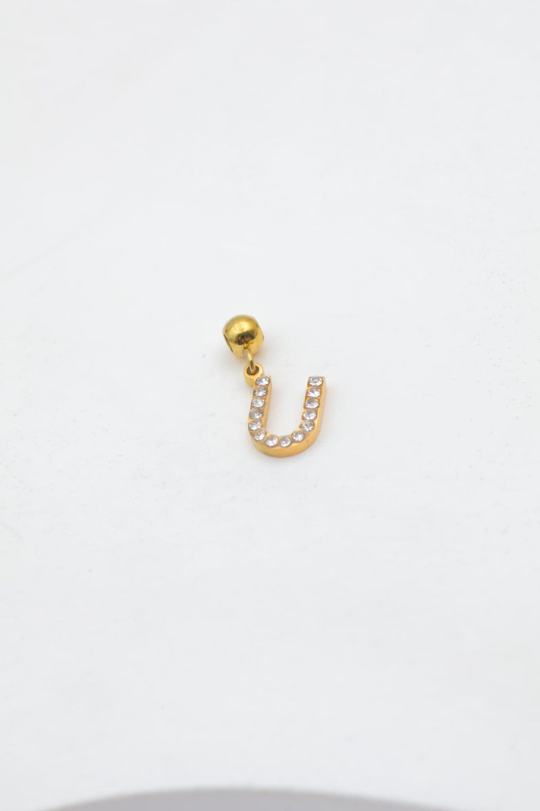 Pendentif lettre U - DORÉ