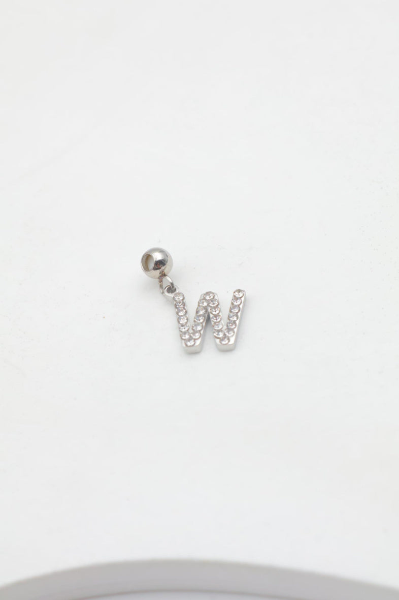Pendentif lettre W - ARGENT