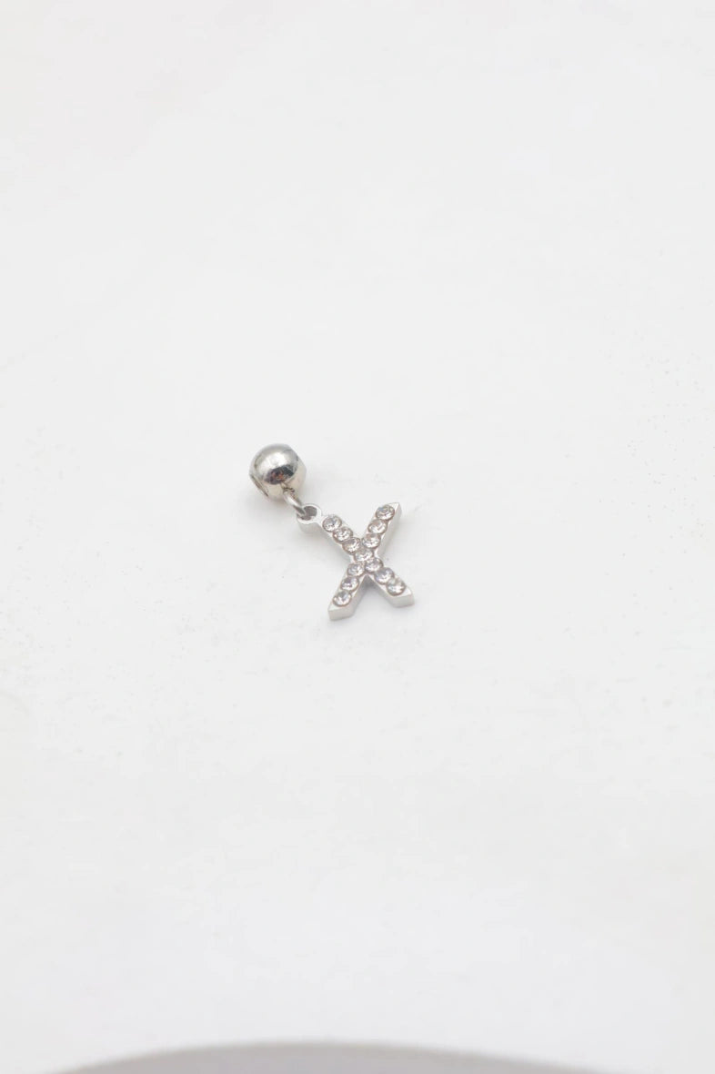 Pendentif lettre X - ARGENT