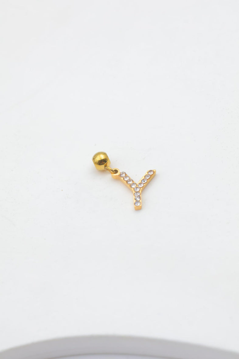 Pendentif lettre Y - DORÉ