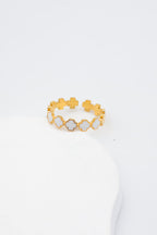 Bague en acier inoxydable ajustable - BLANC
