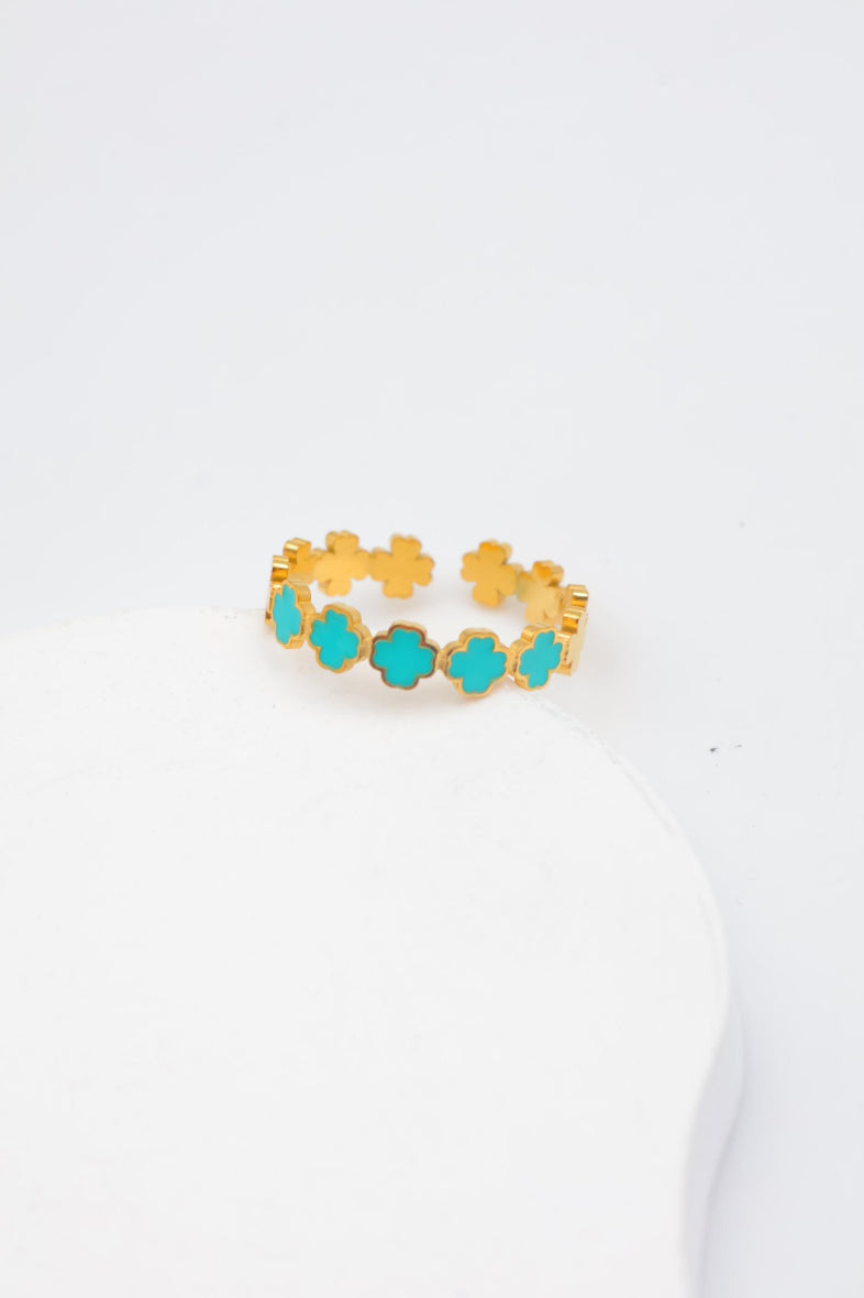 Bague en acier inoxydable ajustable - BLEU