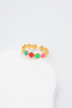 Bague en acier inoxydable ajustable - MULTICOLORE