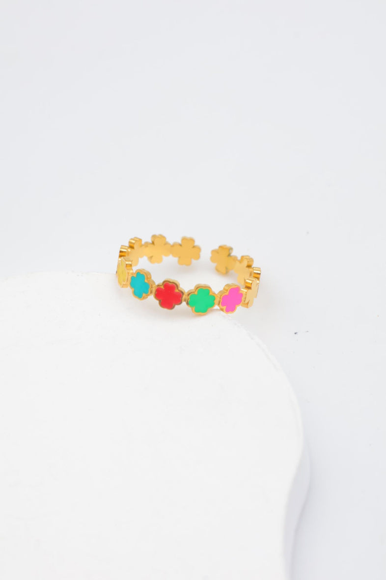Bague en acier inoxydable ajustable - MULTICOLORE