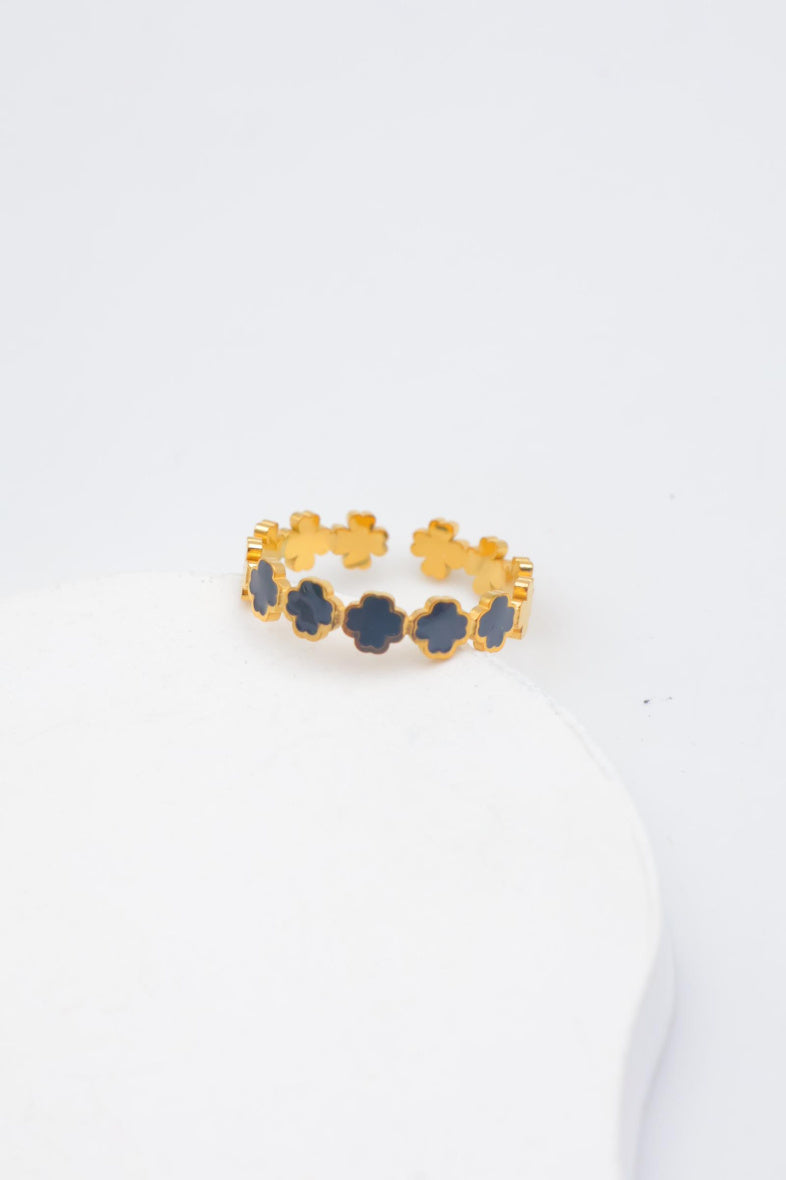 Bague en acier inoxydable ajustable - NOIR