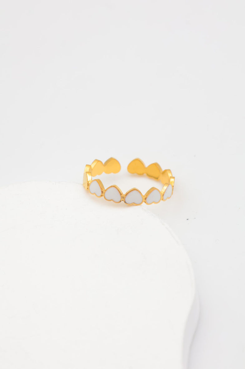 Bague en acier inoxydable ajustable - BLANC