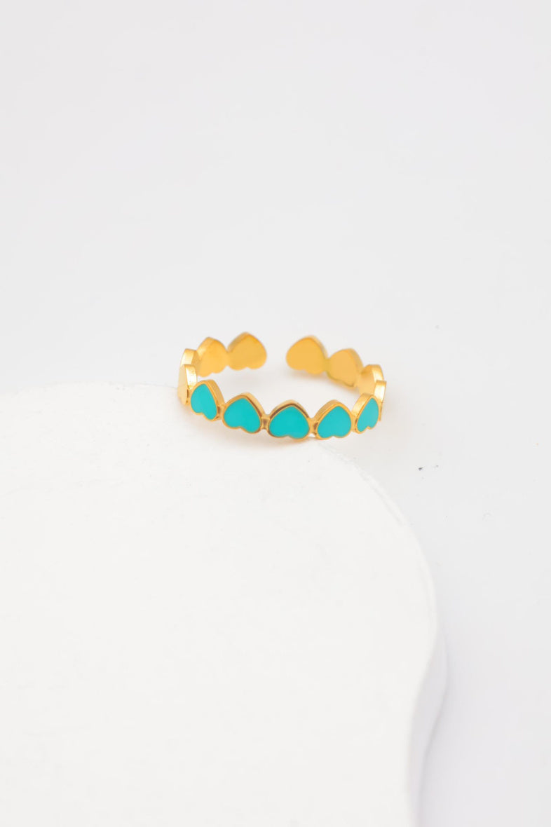 Bague en acier inoxydable ajustable - BLEU