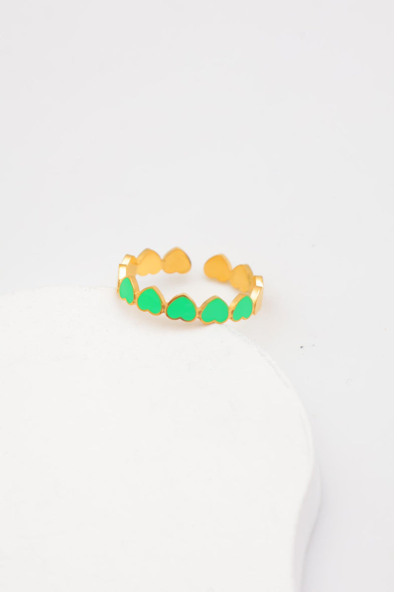 Bague en acier inoxydable ajustable - VERT