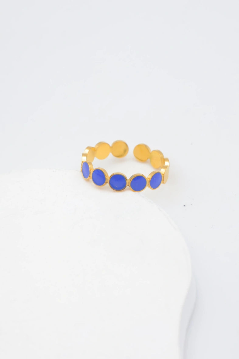 Bague en acier inoxydable ajustable - BLEU