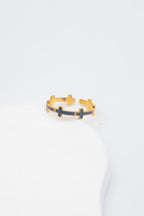 Bague en acier inoxydable ajustable - NOIR
