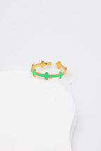 Bague en acier inoxydable ajustable - VERT