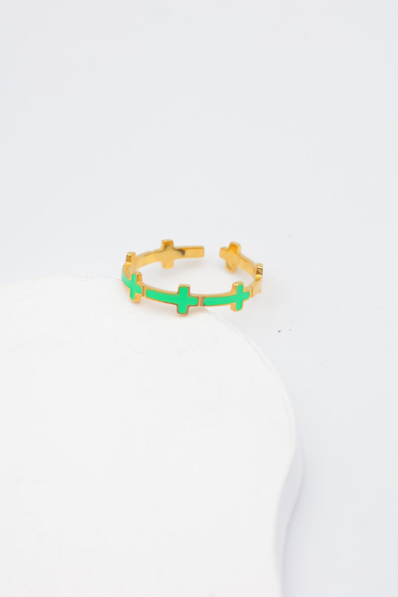 Bague en acier inoxydable ajustable - VERT