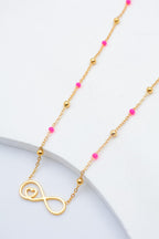 Collier en acier inoxydable - FUCHSIA