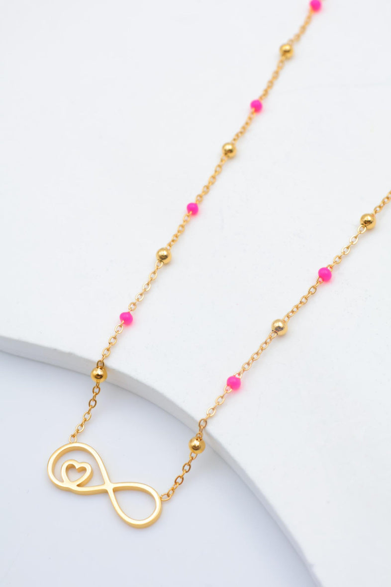 Collier en acier inoxydable - FUCHSIA