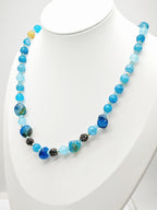 Collier en métal - BLEU