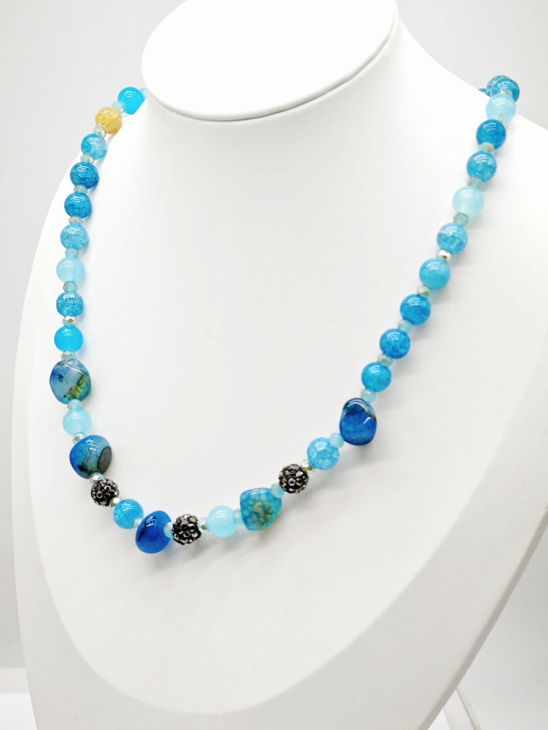 Collier en métal - BLEU