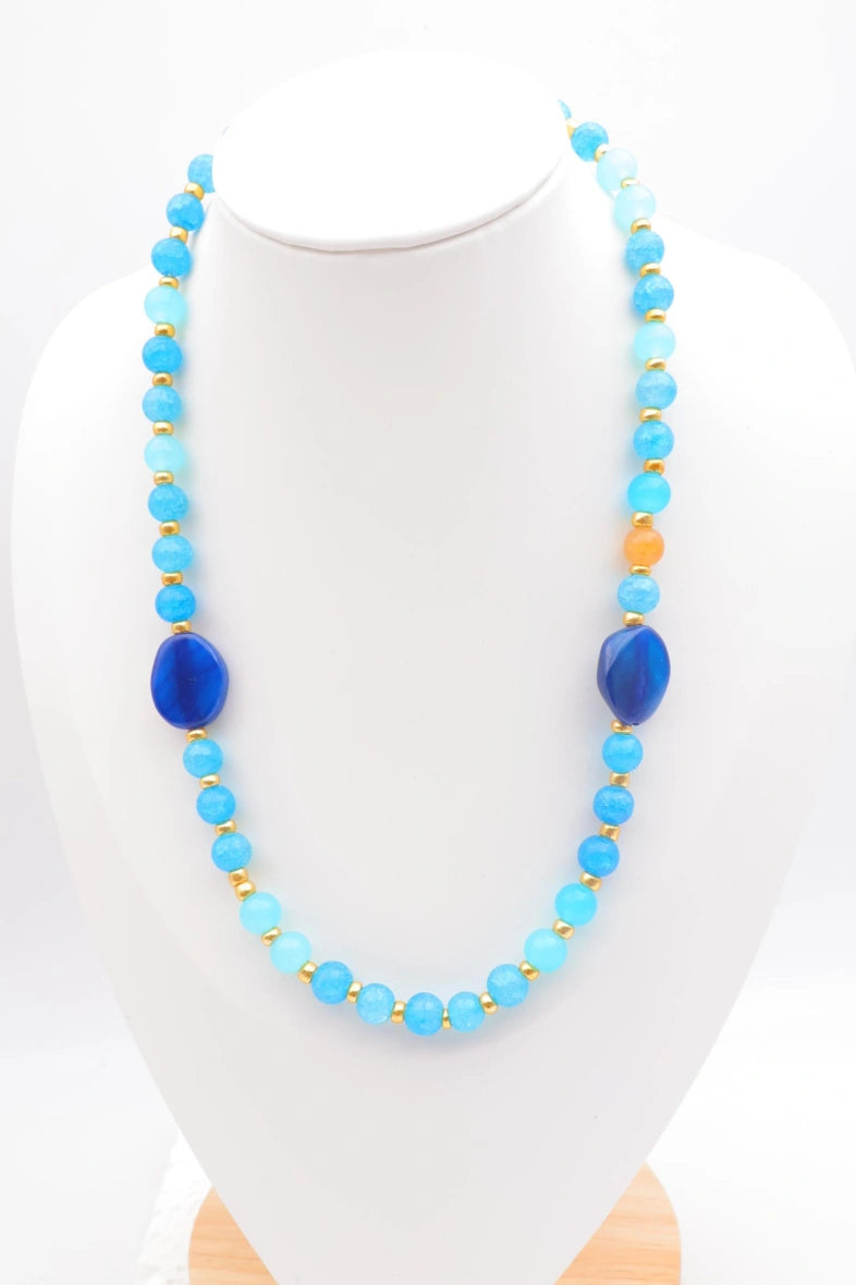 Collier en métal - BLEU