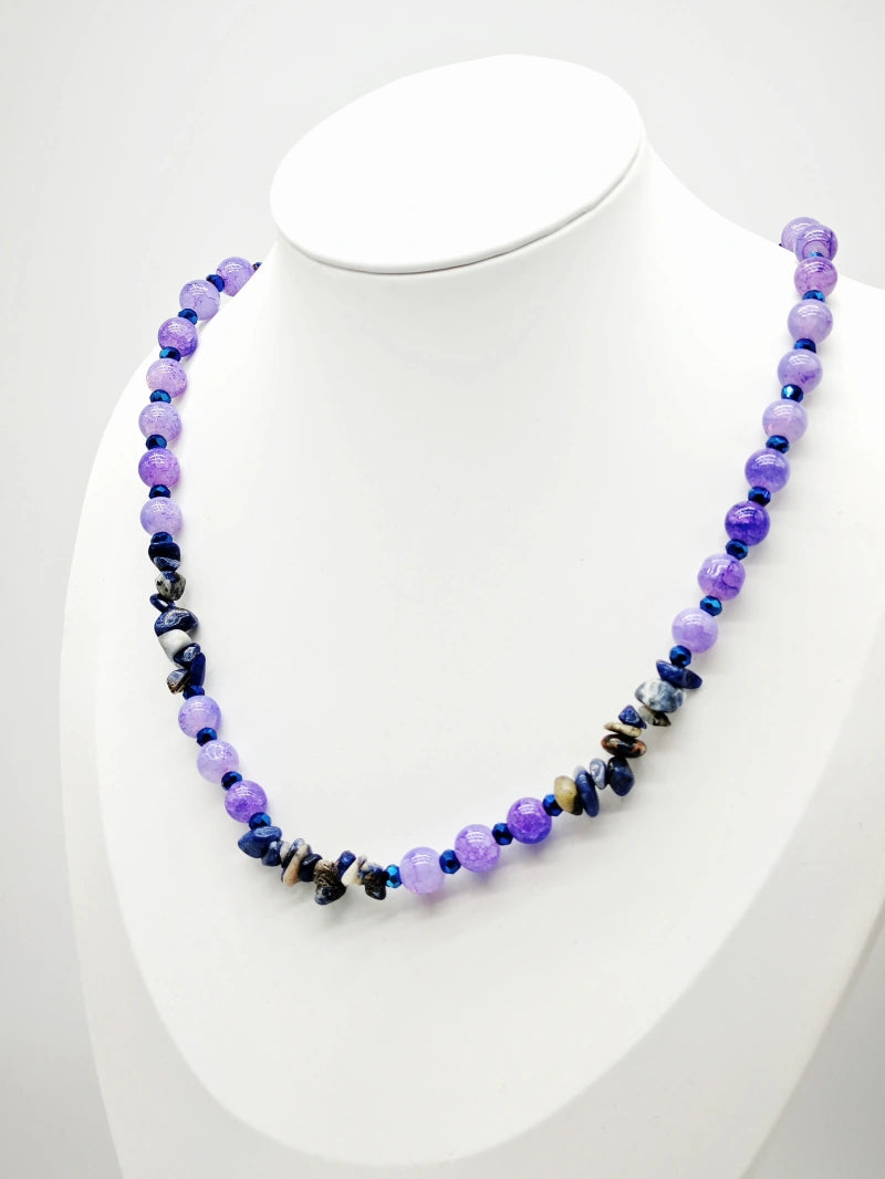 Collier en métal - BLEU