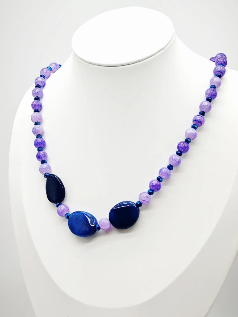Collier en métal - BLEU