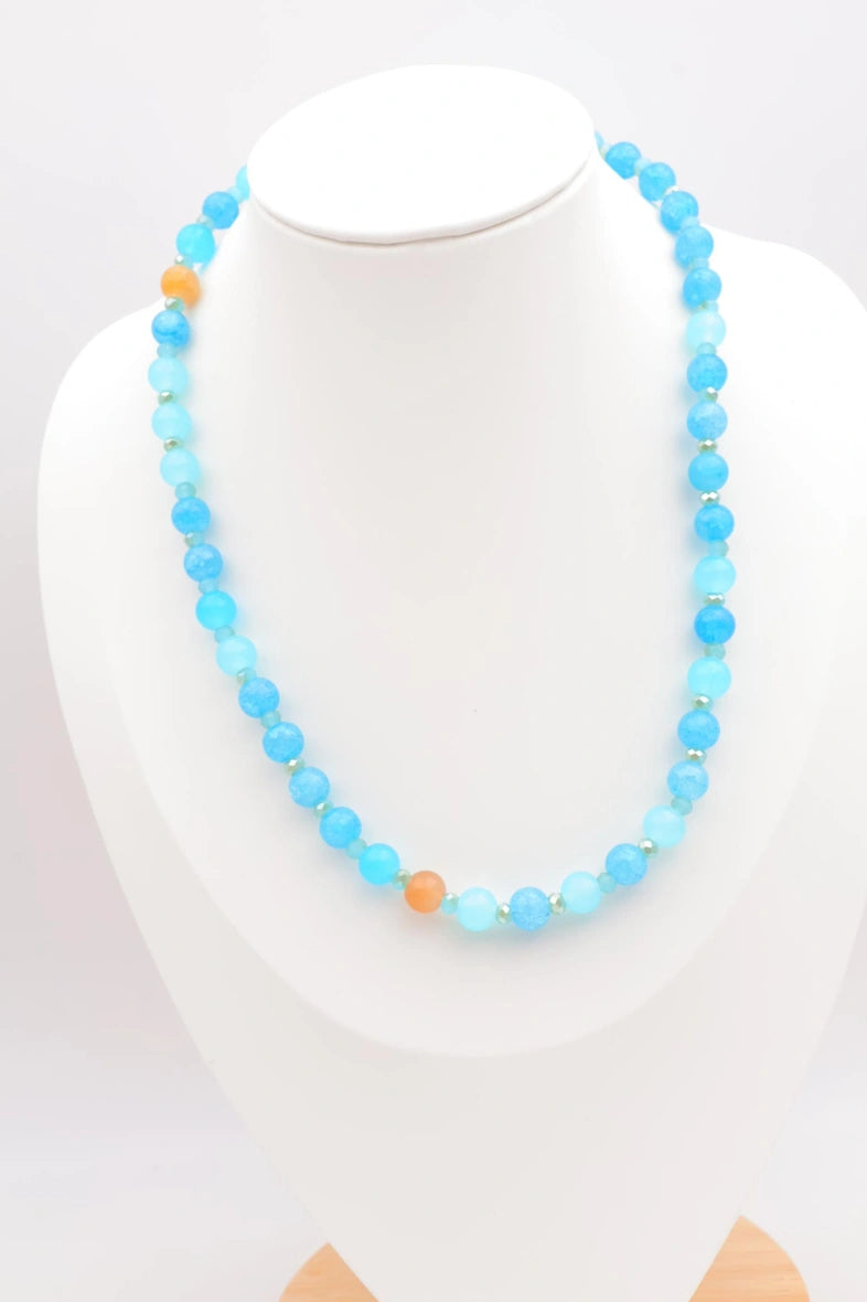 Collier en métal - BLEU