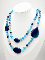 Collier en métal - BLEU