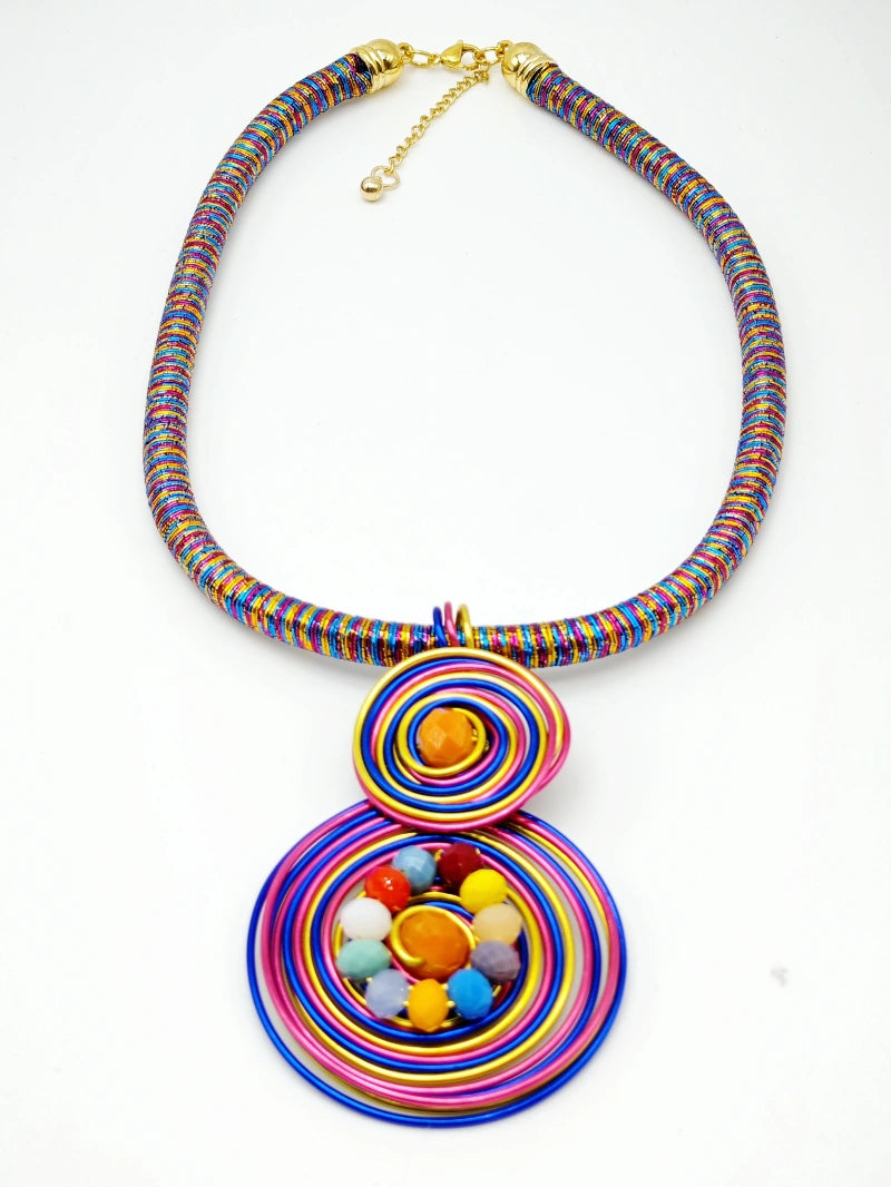 Collier en métal - MULTICOLORE