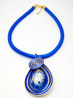 Collier en métal - BLEU