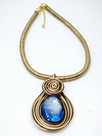 Collier en métal - MARRON FONCÉ