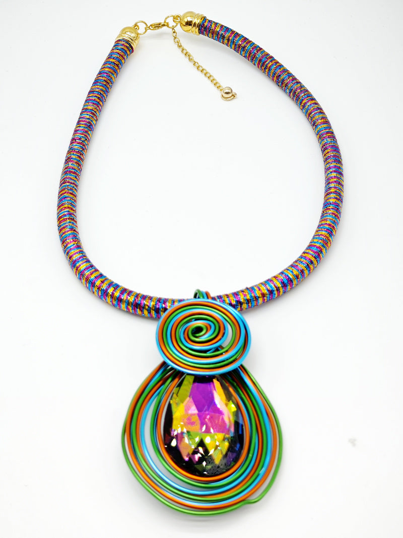 Collier en métal - MULTICOLORE