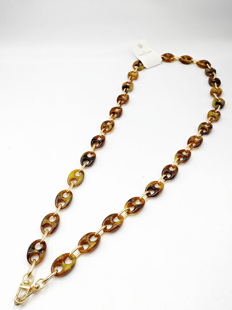 Collier en métal - MARRON FONCÉ