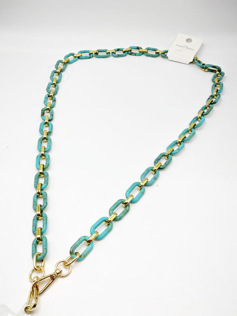Collier en métal - BLEU