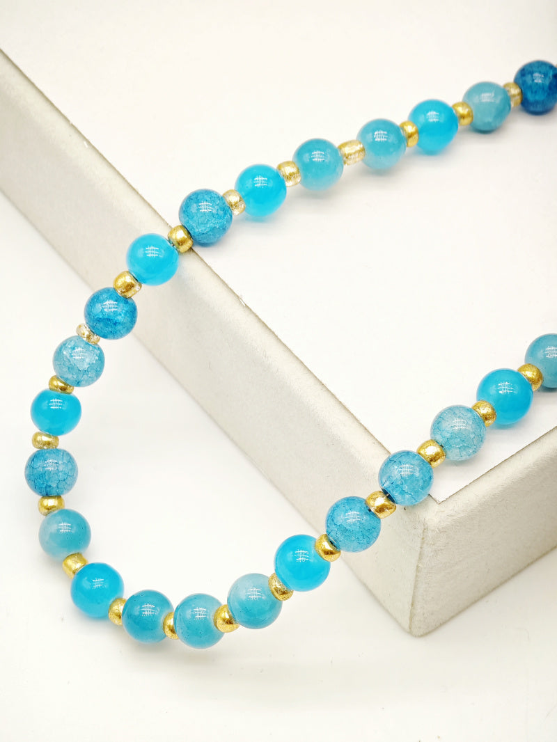 Collier en métal - BLEU
