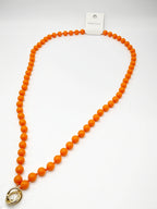 Collier en métal - ORANGE