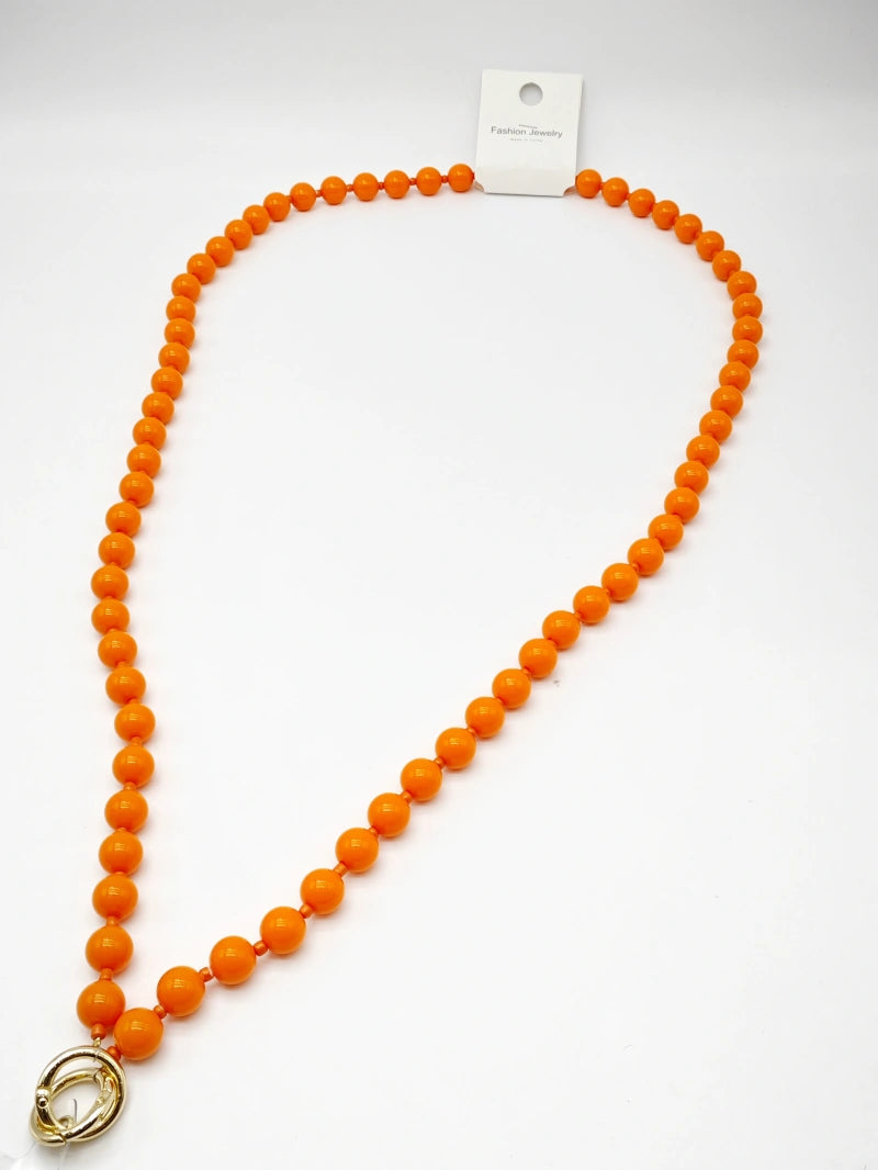 Collier en métal - ORANGE