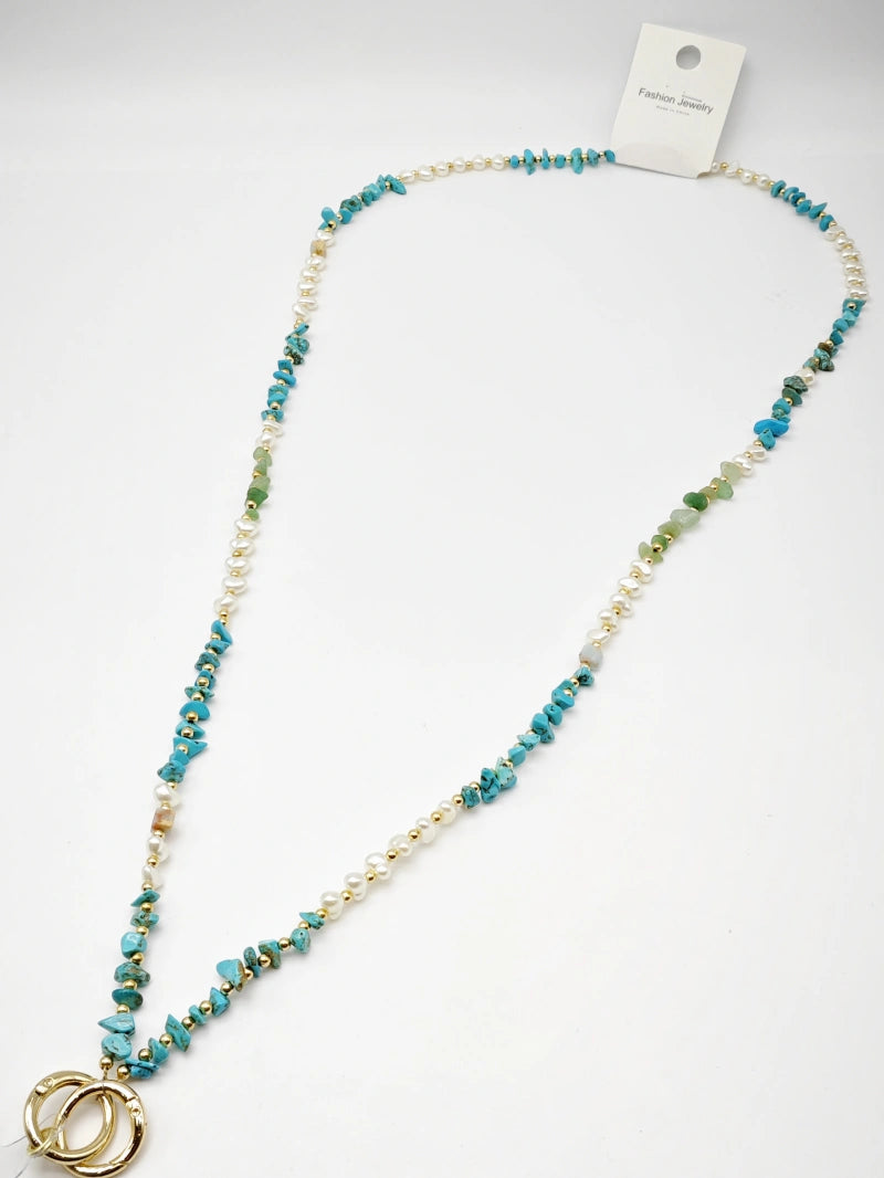 Collier en métal - BLEU