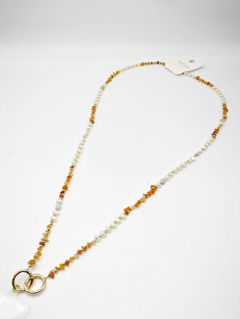 Collier en métal - ORANGE