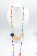 Collier sautoir en acier inoxydable - MULTICOLORE
