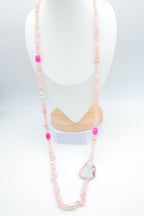 Collier sautoir en acier inoxydable - ROSE