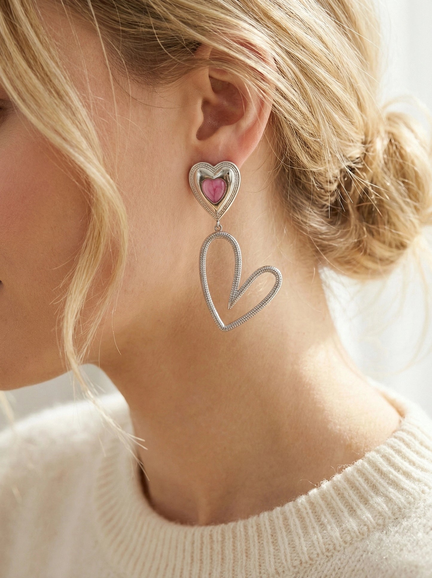 Boucles d’oreilles en acier inoxydable