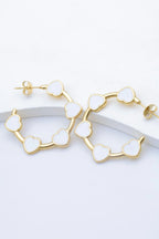 Boucles d'oreilles en acier inoxydable - BLANC