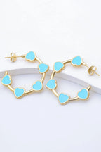 Boucles d'oreilles en acier inoxydable - BLEU