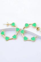 Boucles d'oreilles en acier inoxydable - VERT