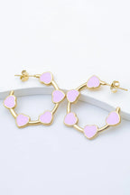 Boucles d'oreilles en acier inoxydable - VIOLET
