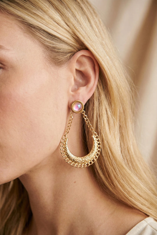 Boucles d’oreilles en acier inoxydable