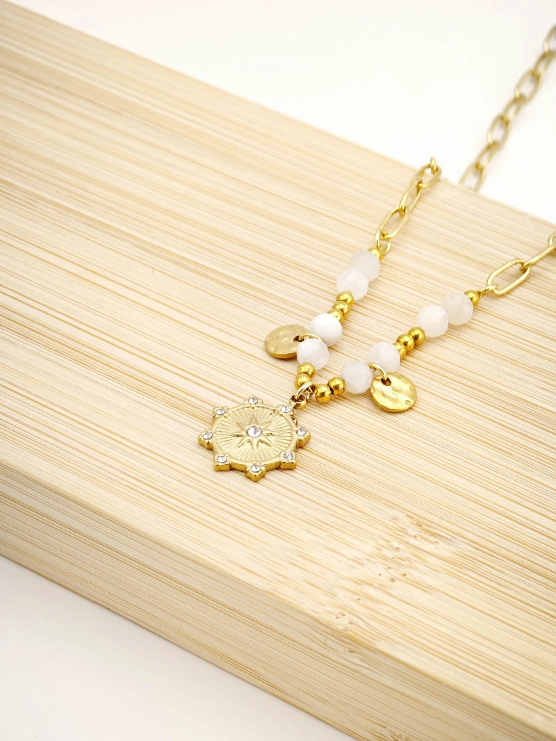Collier en acier inoxydable - BLANC