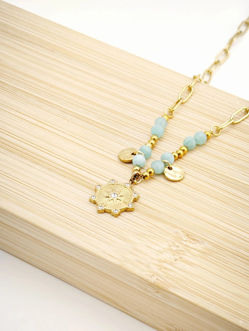 Collier en acier inoxydable - BLEU
