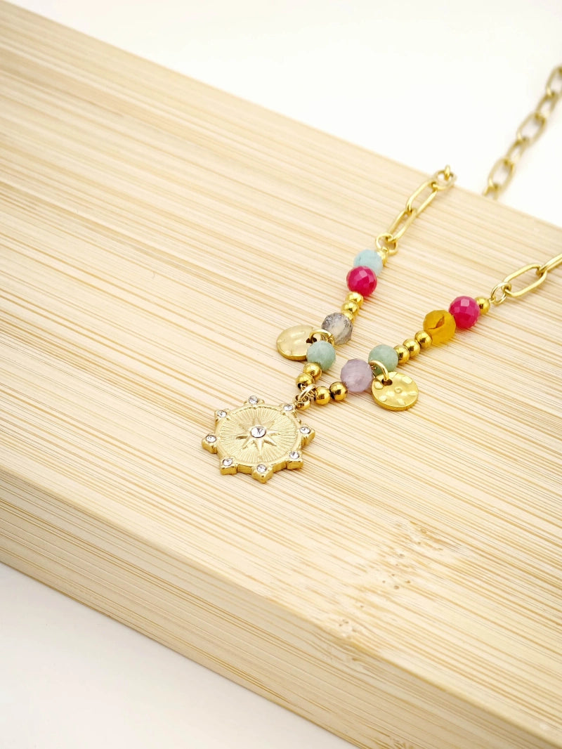 Collier en acier inoxydable - MULTICOLORE