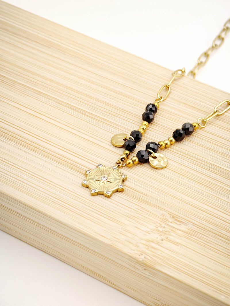 Collier en acier inoxydable - NOIR