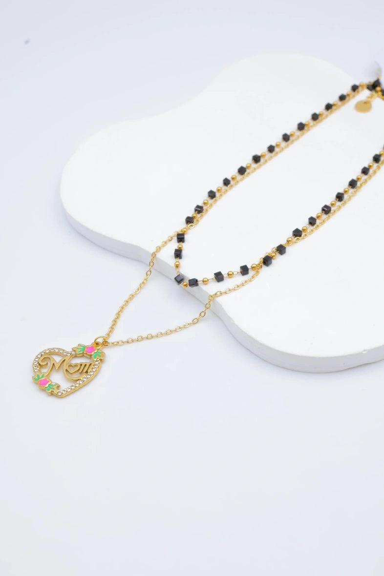 Collier en acier inoxydable - NOIR